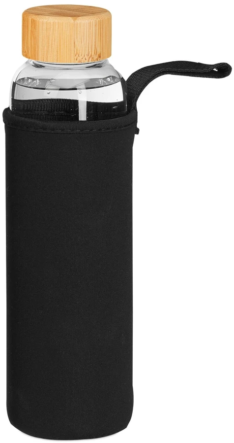 Relaxdays 6x gertuvė su bambukiniu dangteliu 500 ml