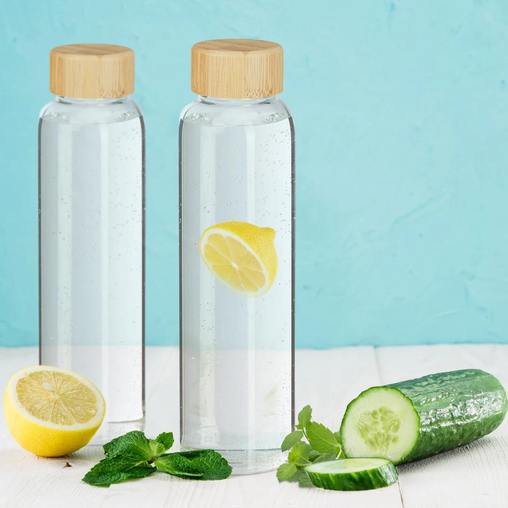 Relaxdays 6x gertuvė su bambukiniu dangteliu 500 ml