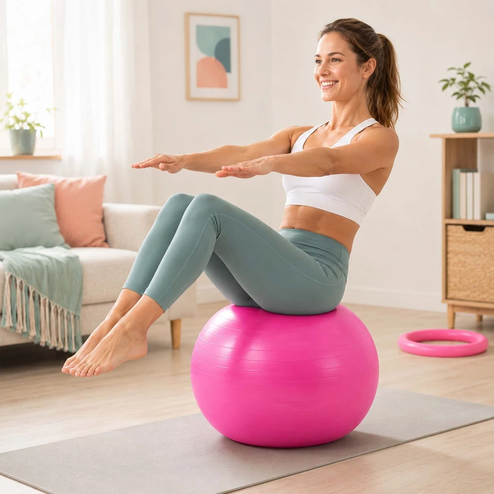 Relaxdays Gimnastikos kamuolio rinkinys su priedais