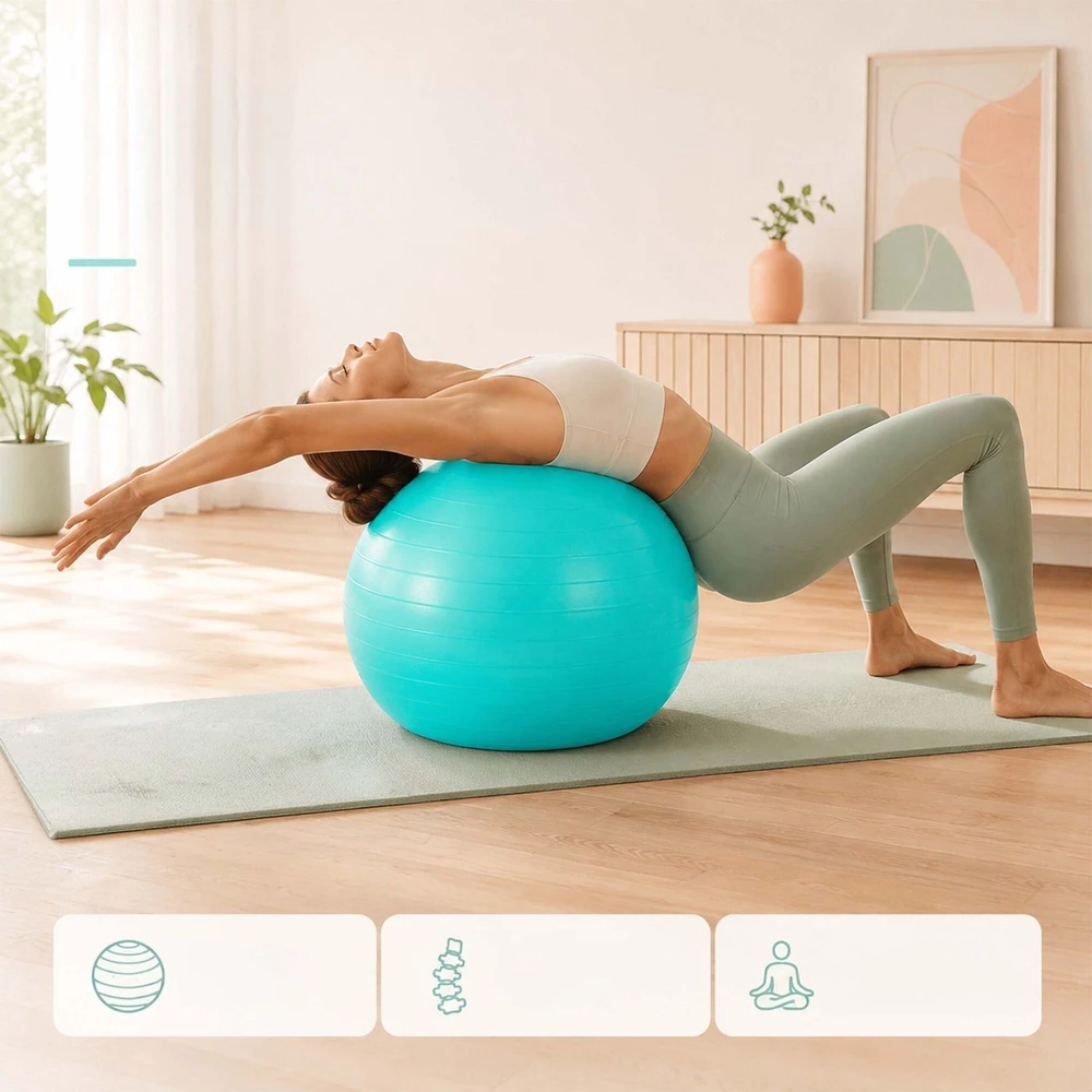 Relaxdays Gimnastikos kamuolio rinkinys su priedais