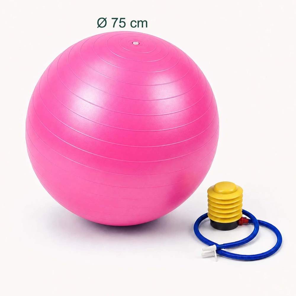 Relaxdays Gimnastikos kamuolys su pompa, PVC