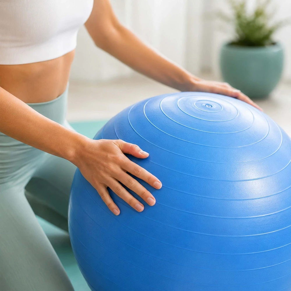 Relaxdays Gimnastikos kamuolys su pompa, PVC