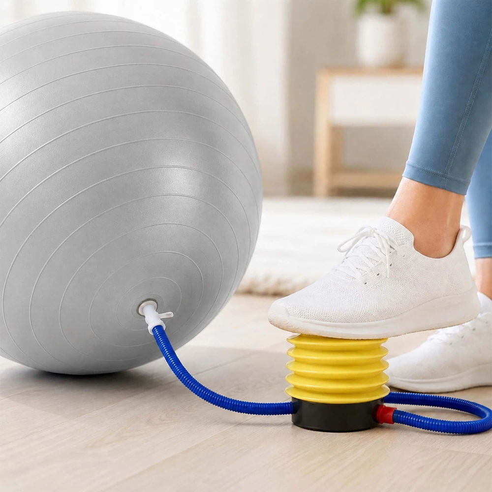 Relaxdays Gimnastikos kamuolys su pompa, PVC