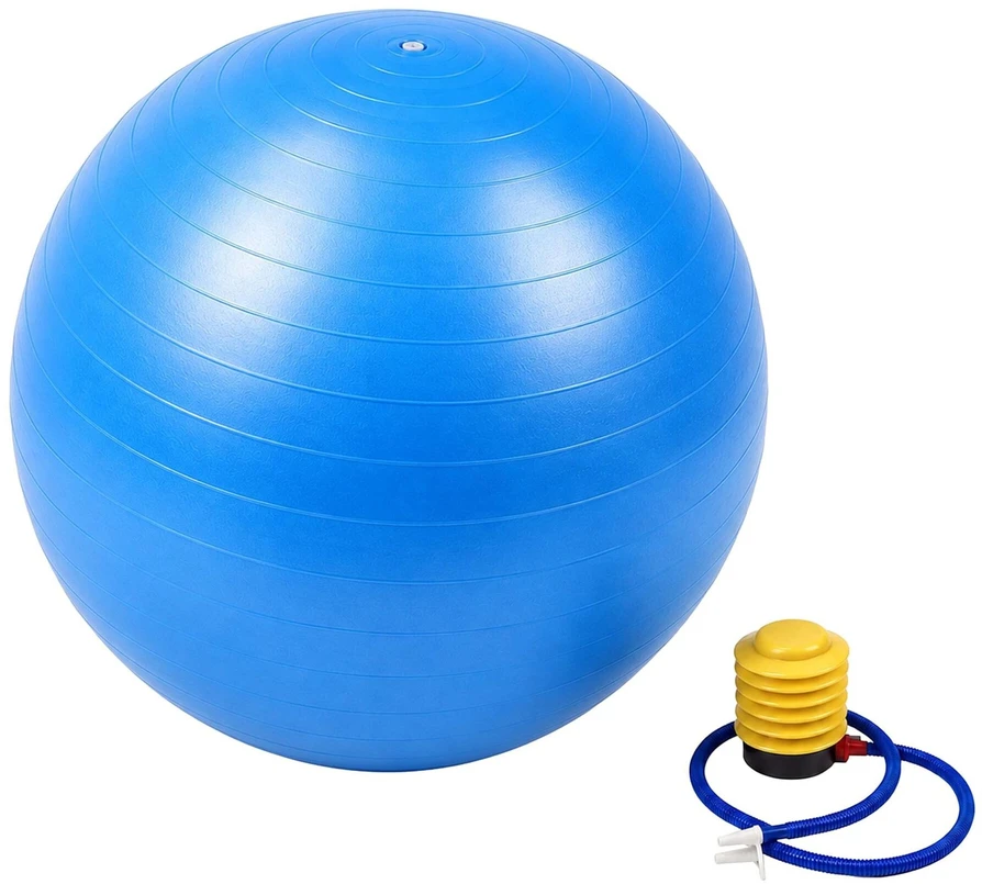 Relaxdays Gimnastikos kamuolys su pompa, PVC