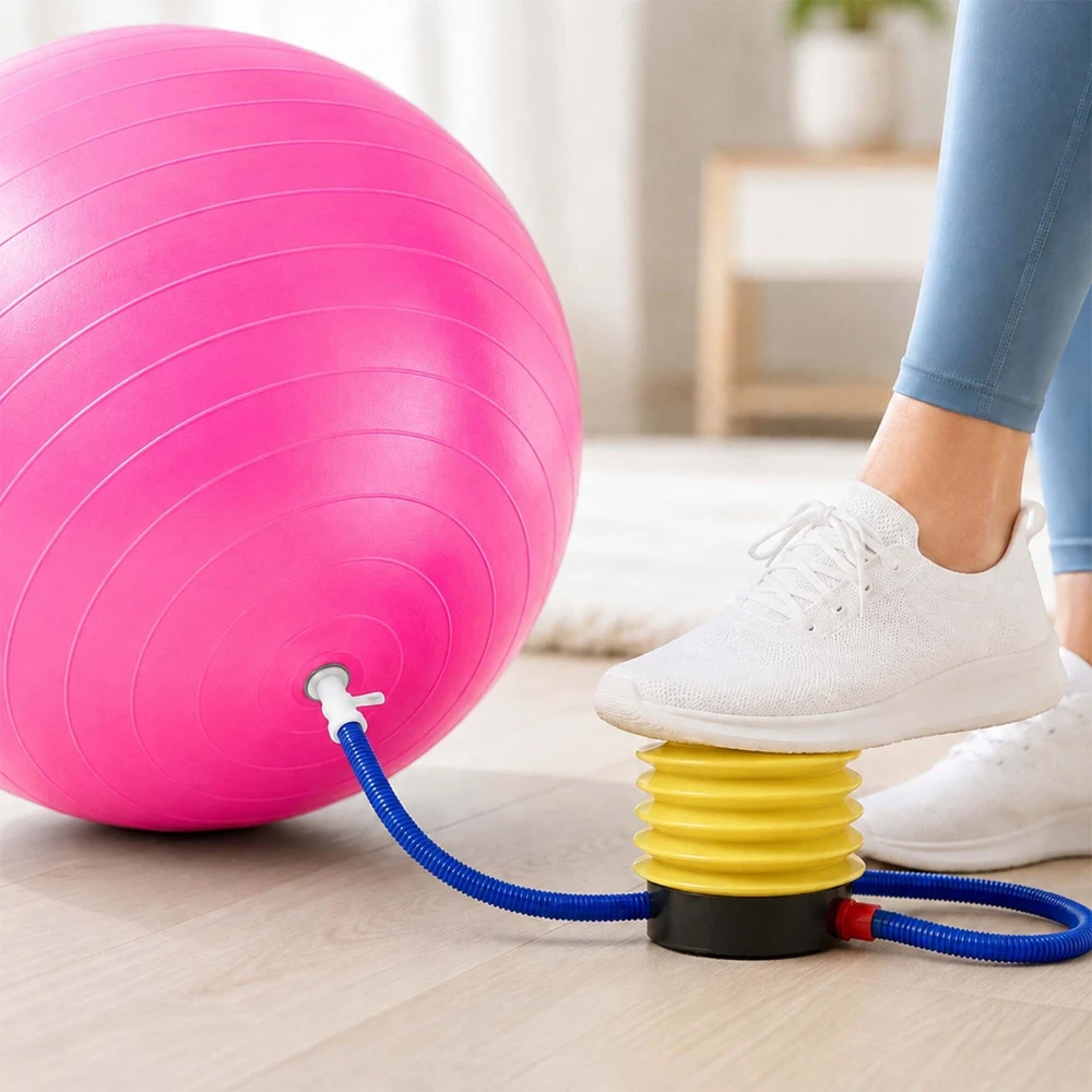 Relaxdays Gimnastikos kamuolys su pompa, PVC