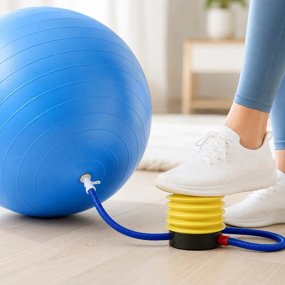 Relaxdays Gimnastikos kamuolys su pompa, PVC