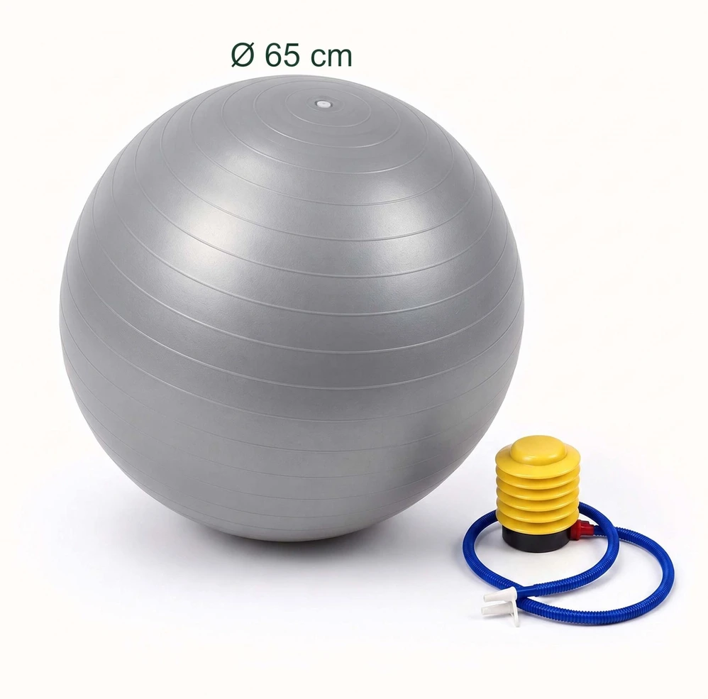Relaxdays Gimnastikos kamuolys su pompa, PVC