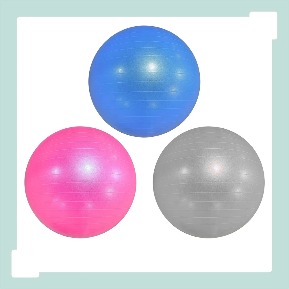 Relaxdays Gimnastikos kamuolys su pompa, PVC