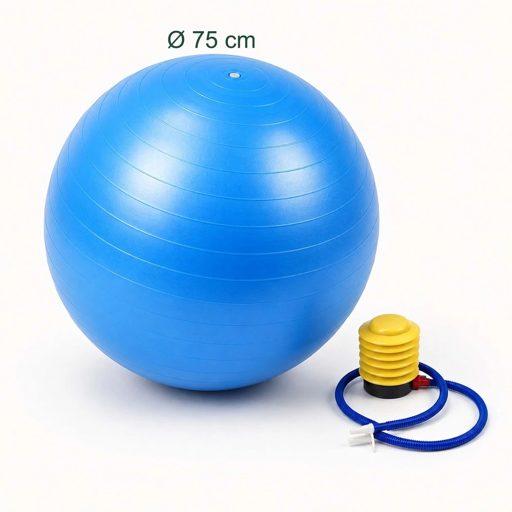Relaxdays Gimnastikos kamuolys su pompa, PVC