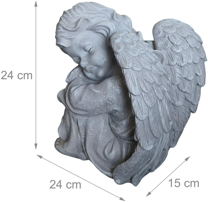 Relaxdays Miegantis kapo angelas 24 cm