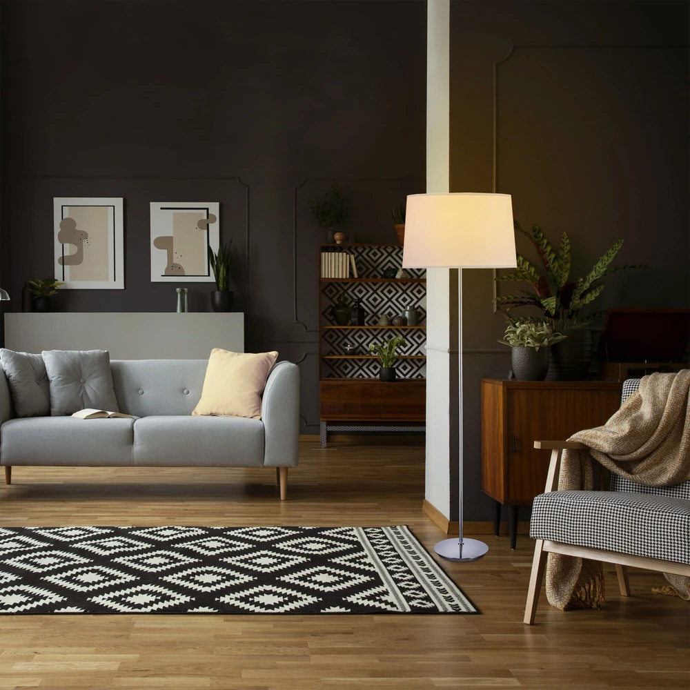 Relaxdays Pastatomas šviestuvas su medžiaginiu gaubtu