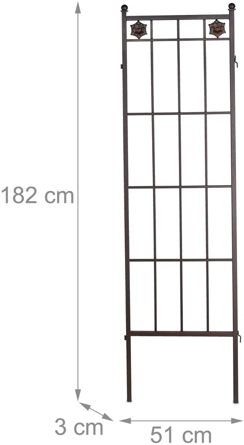 Relaxdays Metalinis grotelinis skydas, 2 vnt. rinkinys