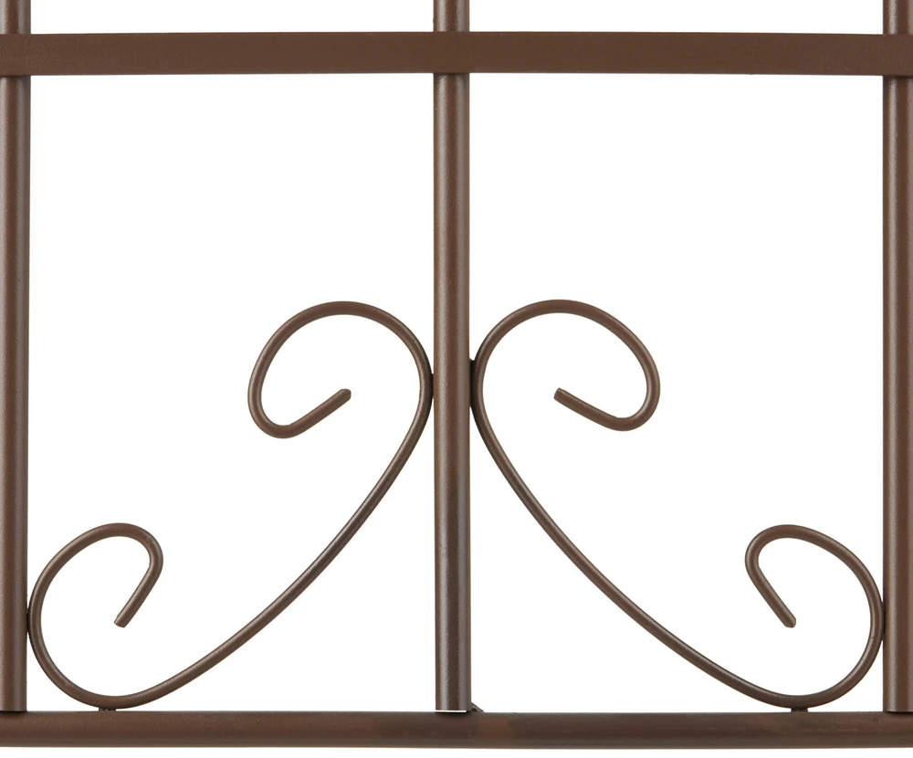 Relaxdays Rudų metalinių grotelių rinkinys, 2 vnt.