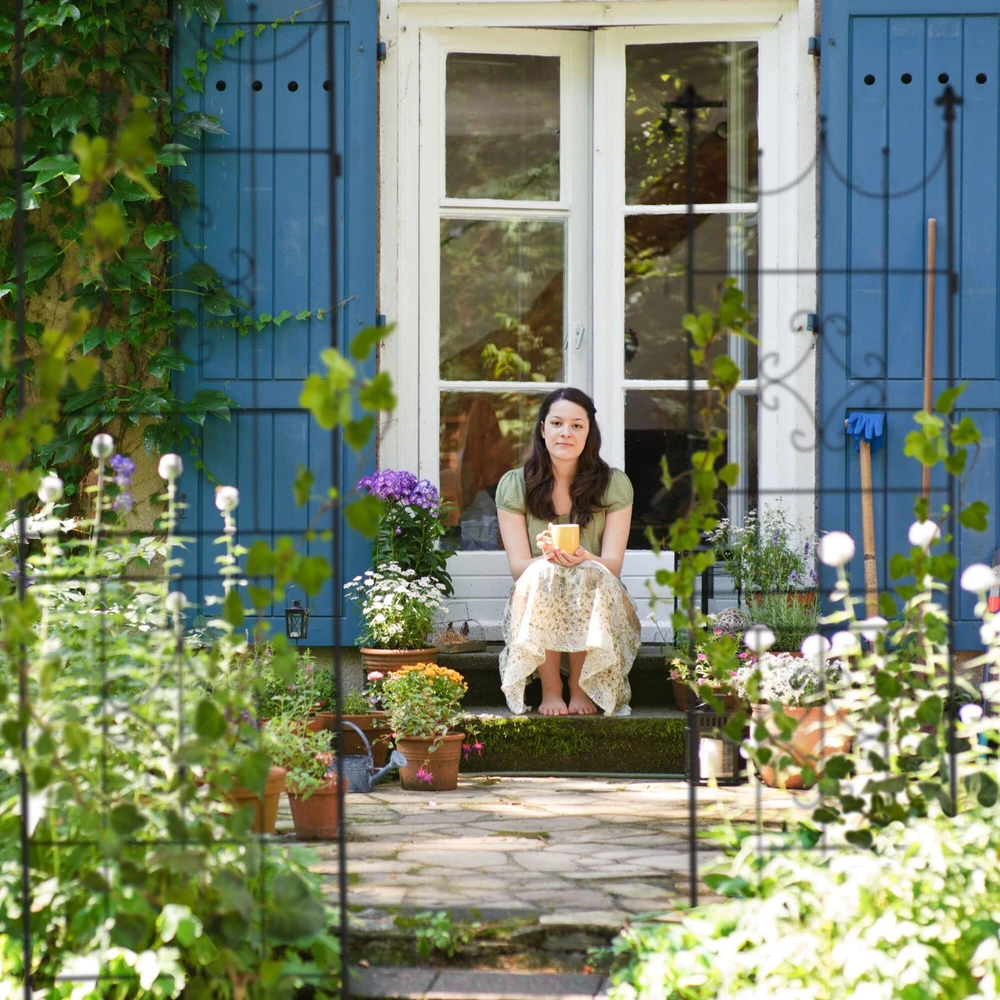 Relaxdays Juodų metalinių treliažų komplektas, 2 vnt.