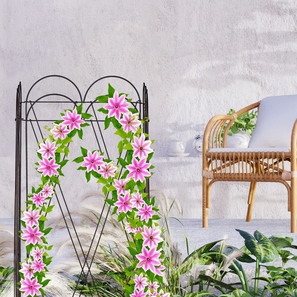 Relaxdays Metalinių treliažų panelių rinkinys iš 3 dalių