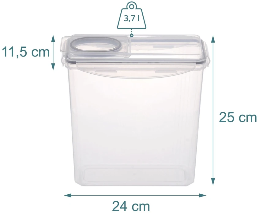Relaxdays Hermetiški maisto laikymo indai, 3,7 l