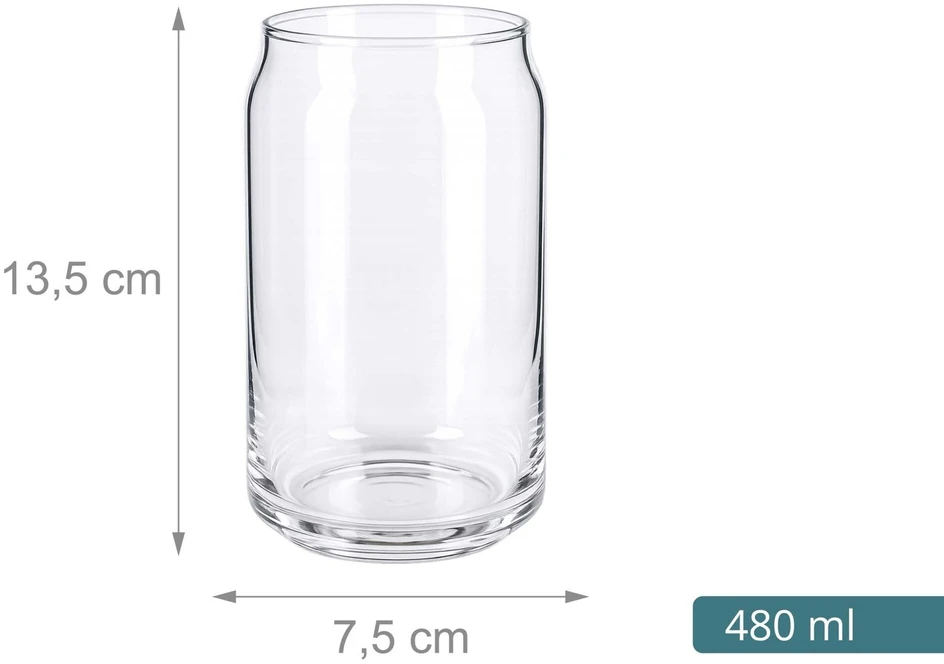 Gertuvė Relaxdays 480 ml didelė aukšta stiklinė