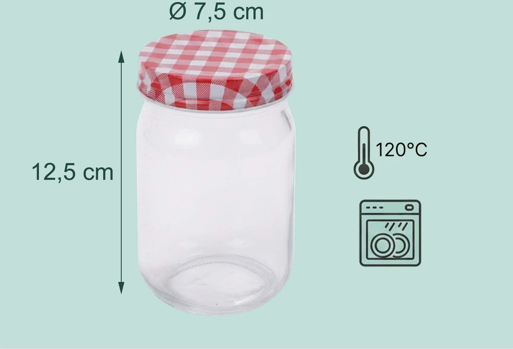 Relaxdays 400 ml užsukamų uogienių stiklainių rinkinys