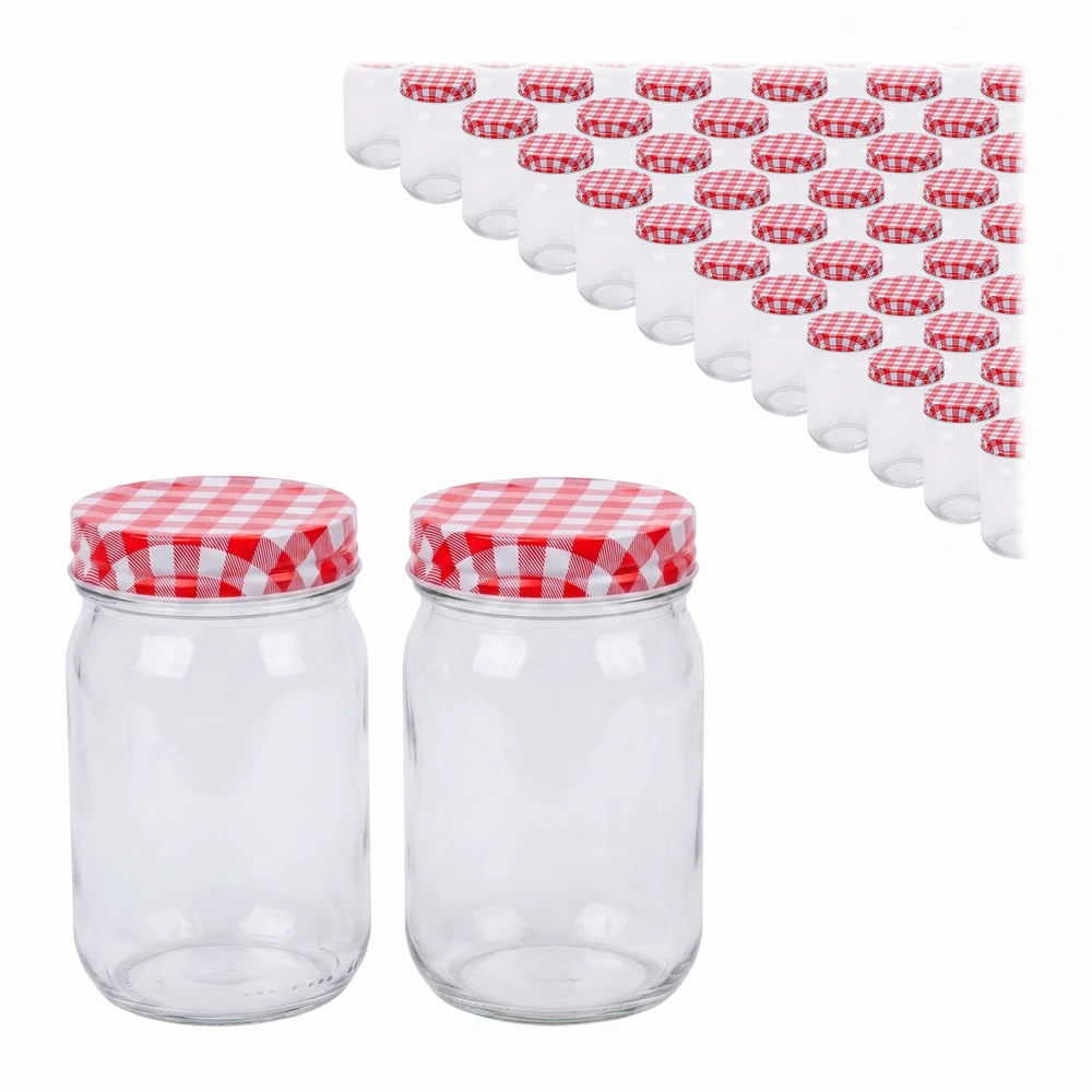 Relaxdays 400 ml užsukamų uogienių stiklainių rinkinys