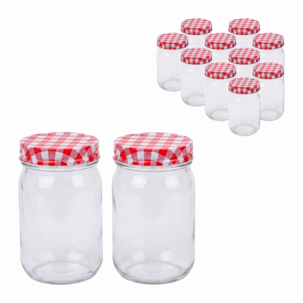 Relaxdays 400 ml užsukamų uogienių stiklainių rinkinys