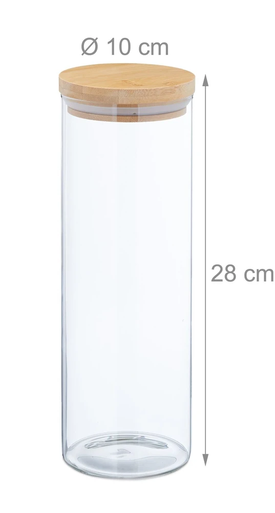 Relaxdays 3 laikymo stiklainių su dangteliu rinkinys 1600 ml