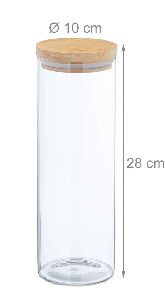 Relaxdays 3 laikymo stiklainių su dangteliu rinkinys 1600 ml