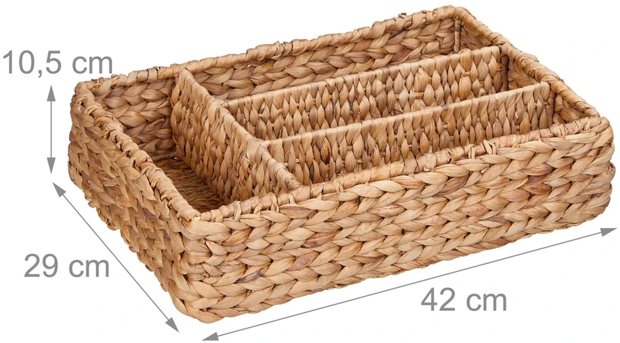 Relaxdays Stalo įrankių dėklas iš vandens hiacinto