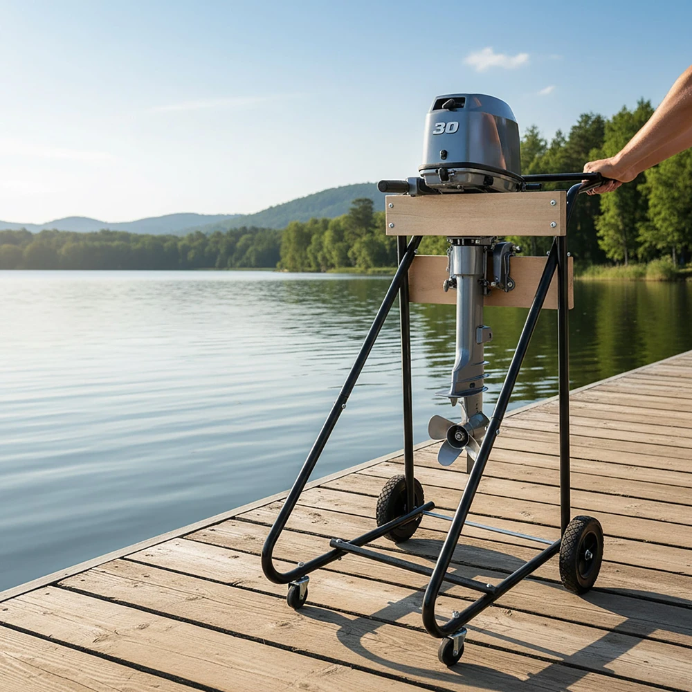 Relaxdays Pakabinamojo variklio stovas, plienas ir medis