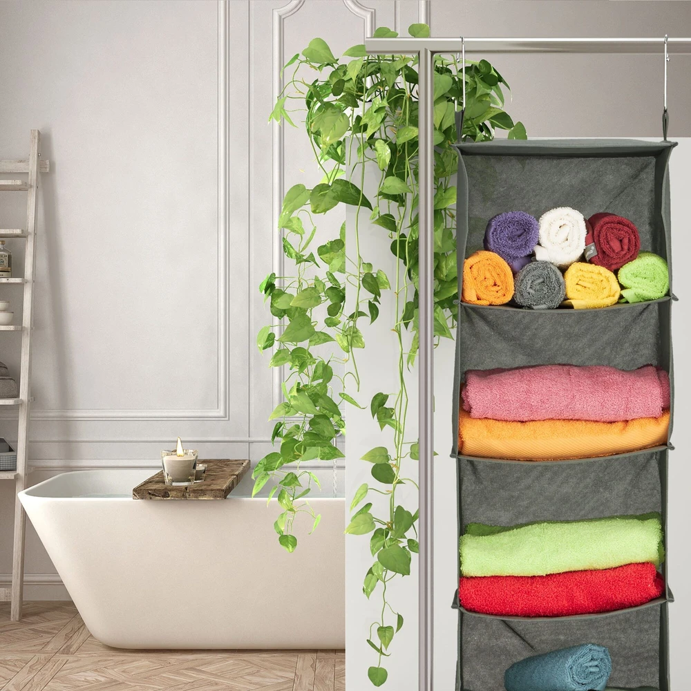 Relaxdays Kabinama lentyninė spintos organizatorė, 4 skyriai