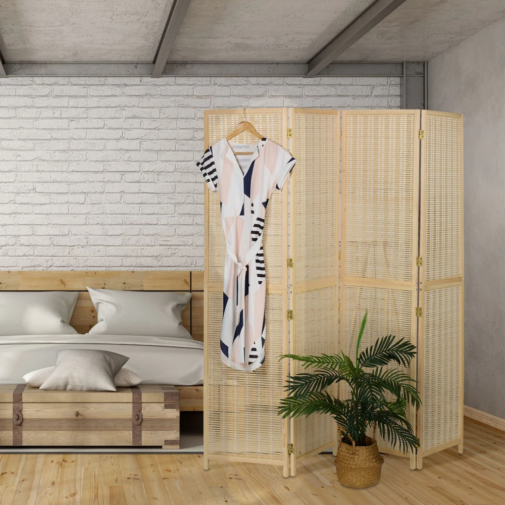 Relaxdays Bambukinė kambario pertvara (širma)