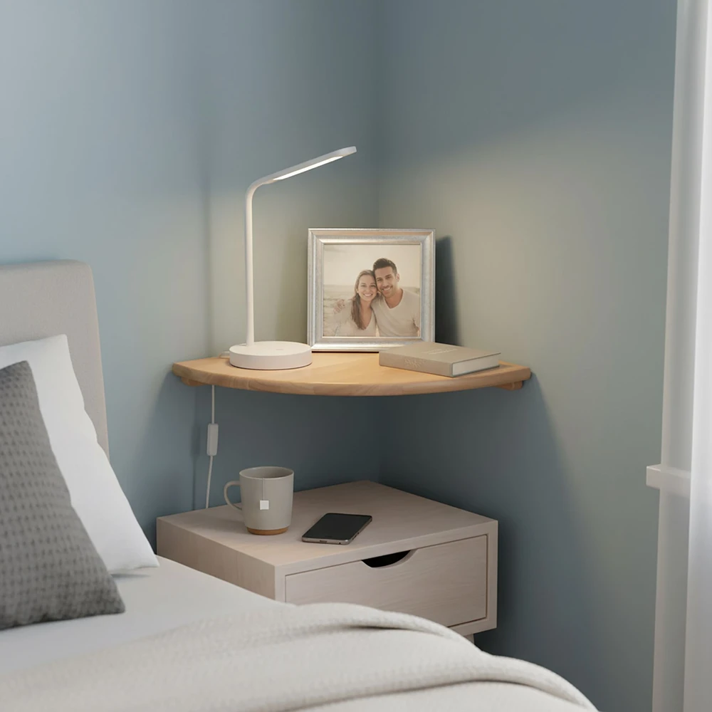Relaxdays Kampinė sieninė lentyna, riešutmedžio spalvos