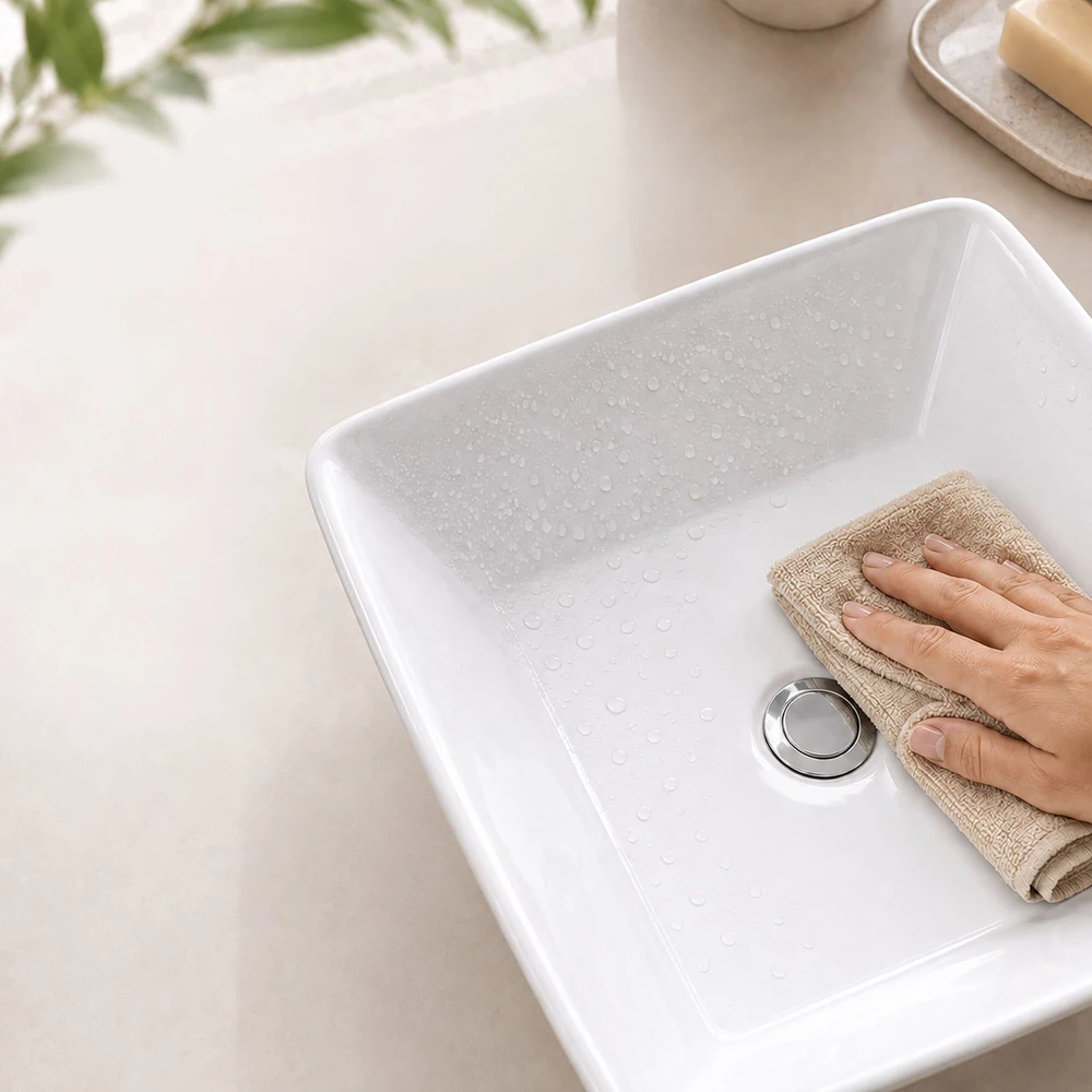 Relaxdays Kvadratinis praustuvas be maišytuvo angos