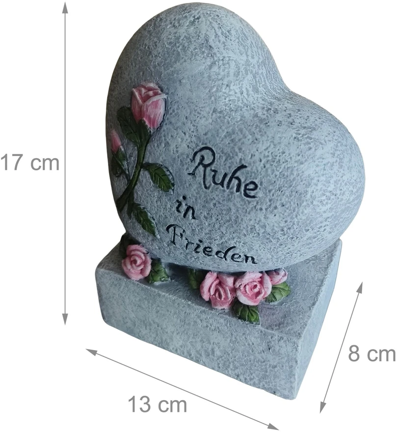 Relaxdays Kapo širdies formos ornamentas „Rest in Peace“