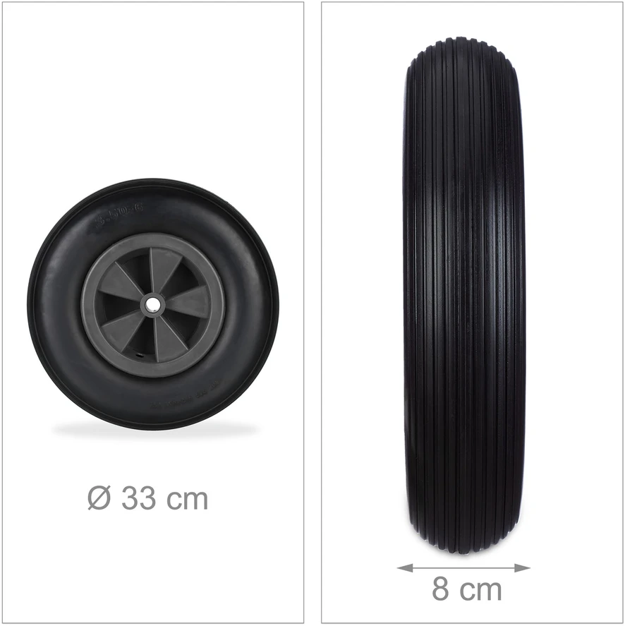Relaxdays Karučio ratas 3.50-6 juodas