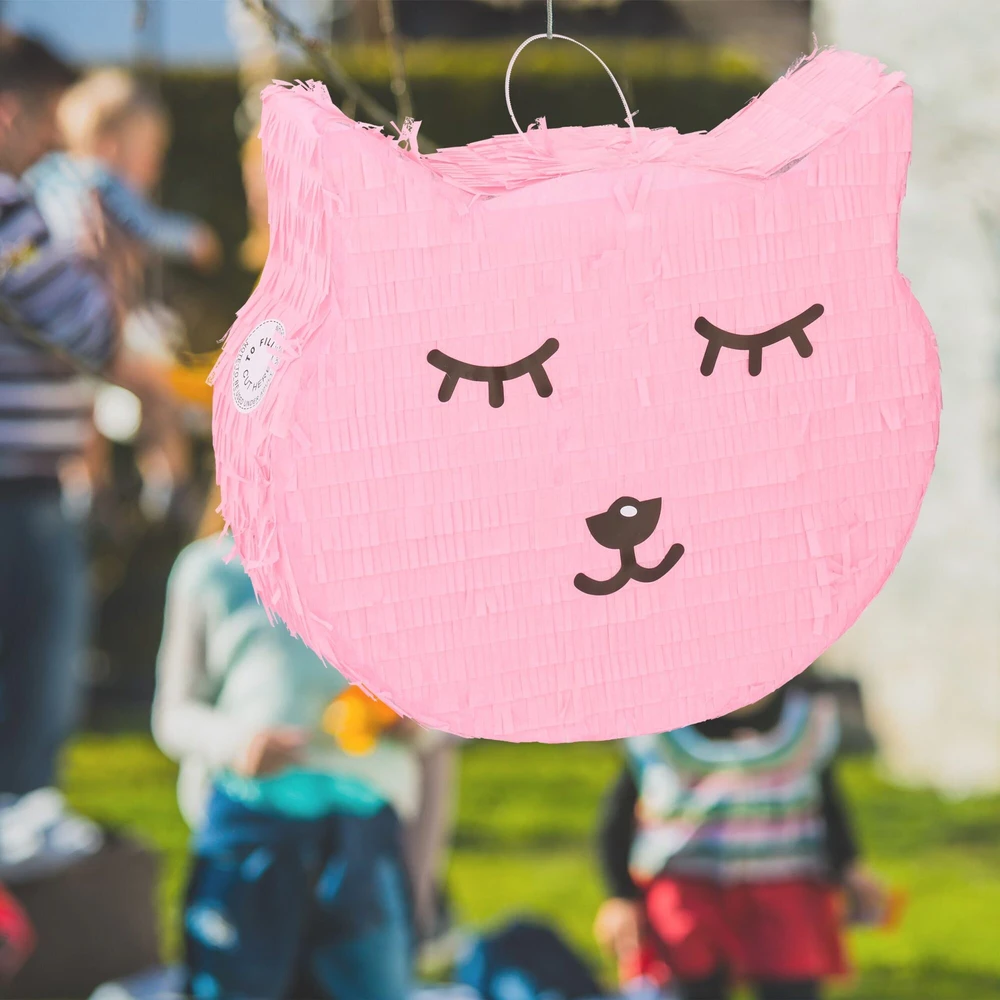 Relaxdays Katės piñata su lazda ir kauke