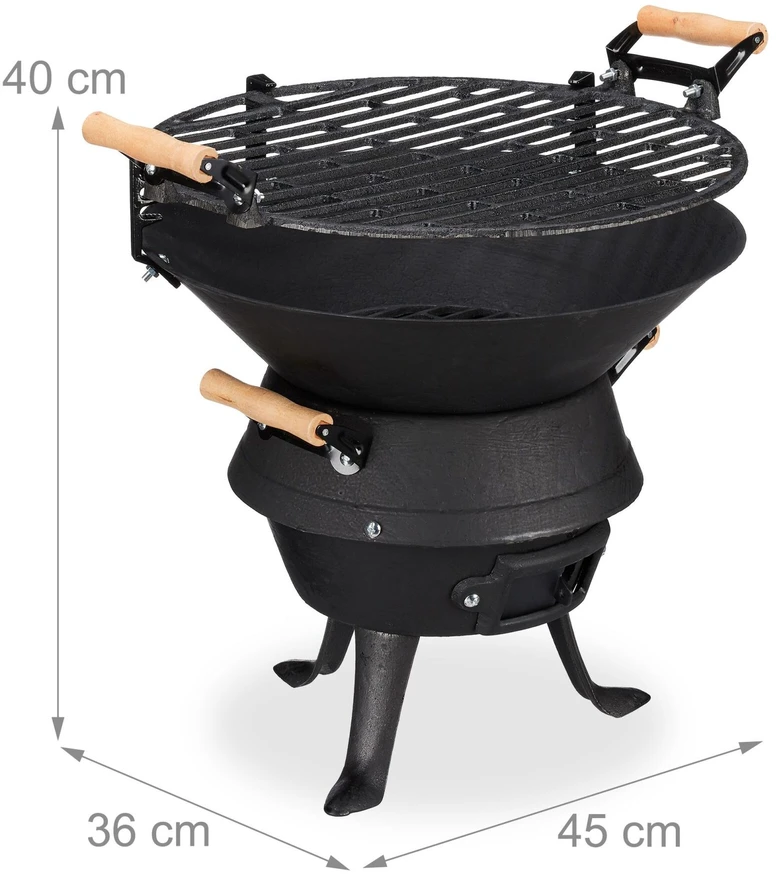 Relaxdays Ketaus BBQ grilis
