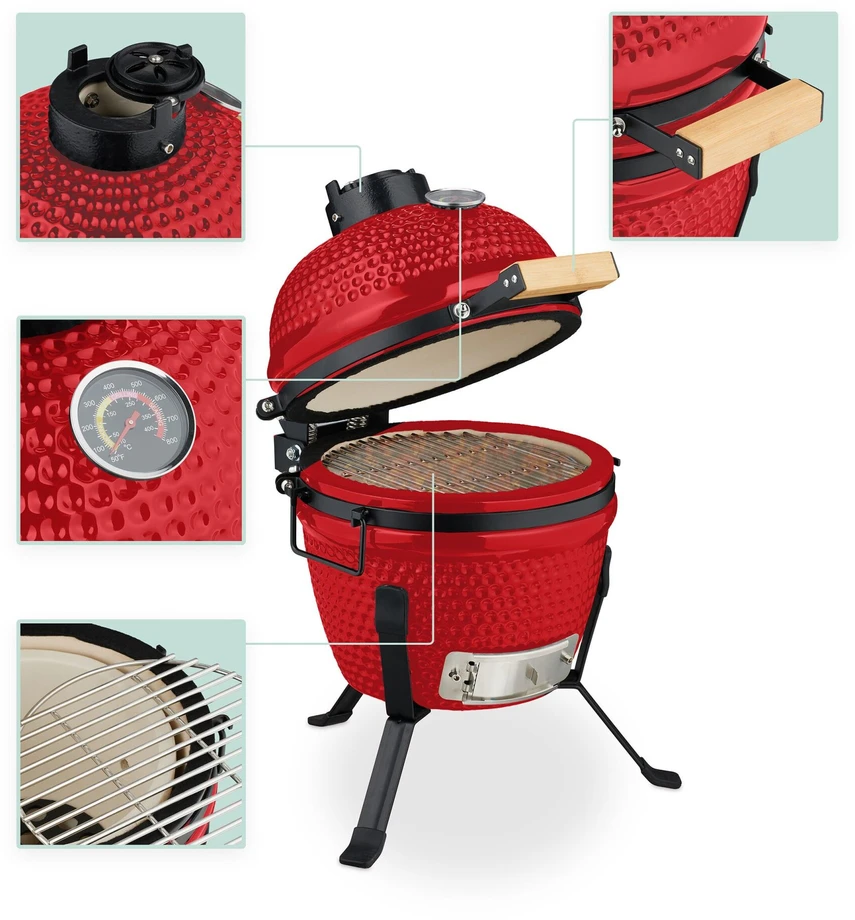 Relaxdays Keraminis Kamado kepsninė