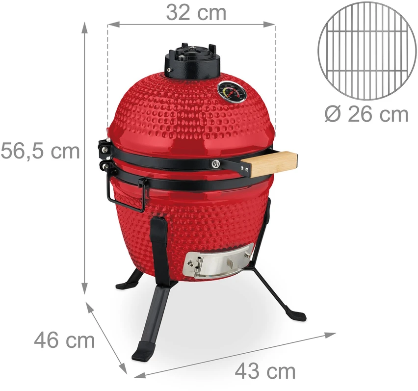Relaxdays Keraminis Kamado kepsninė