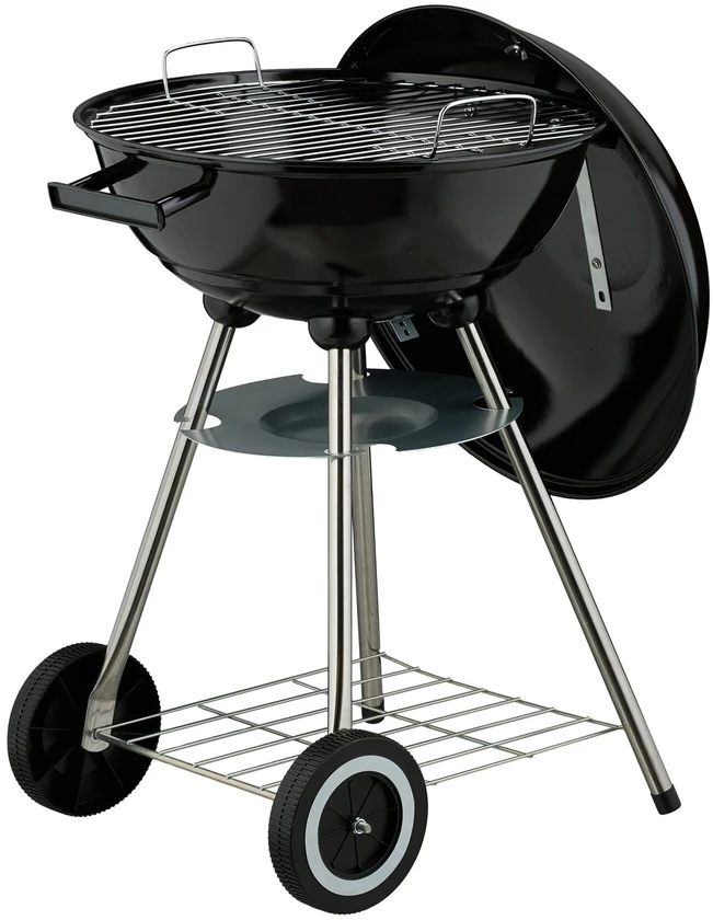 Relaxdays Didelė katilo tipo BBQ kepsninė ant ratukų