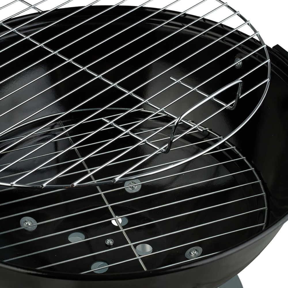 Relaxdays Didelė katilo tipo BBQ kepsninė ant ratukų