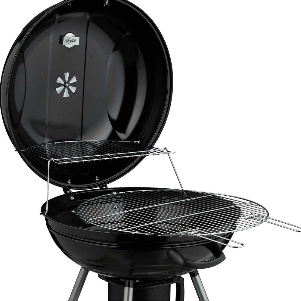 Relaxdays XXL katilinis BBQ grilis ant ratukų
