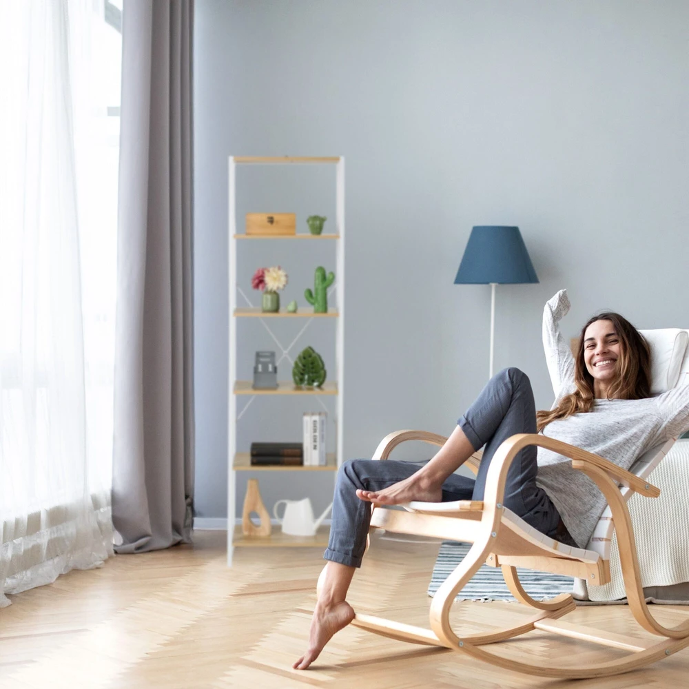 Relaxdays Industrinio stiliaus knygų lentyna su 6 lygiais