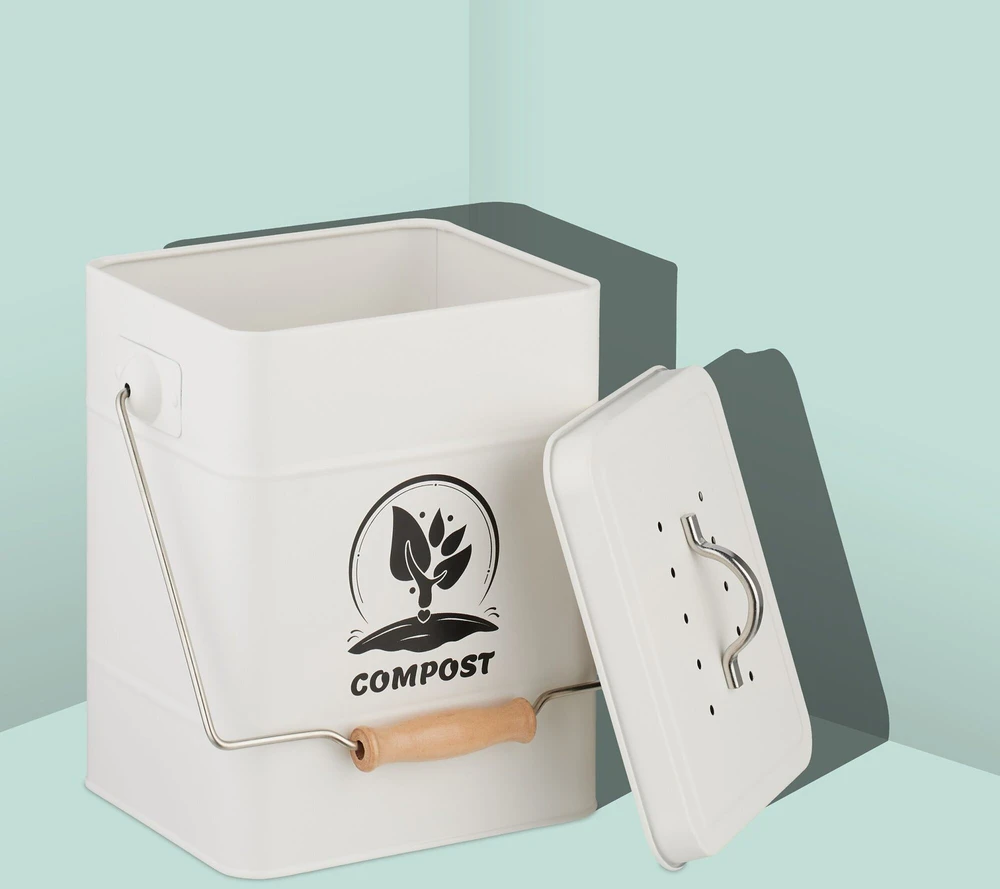 Relaxdays Komposto dėžė su kvapų filtru 6 litrai