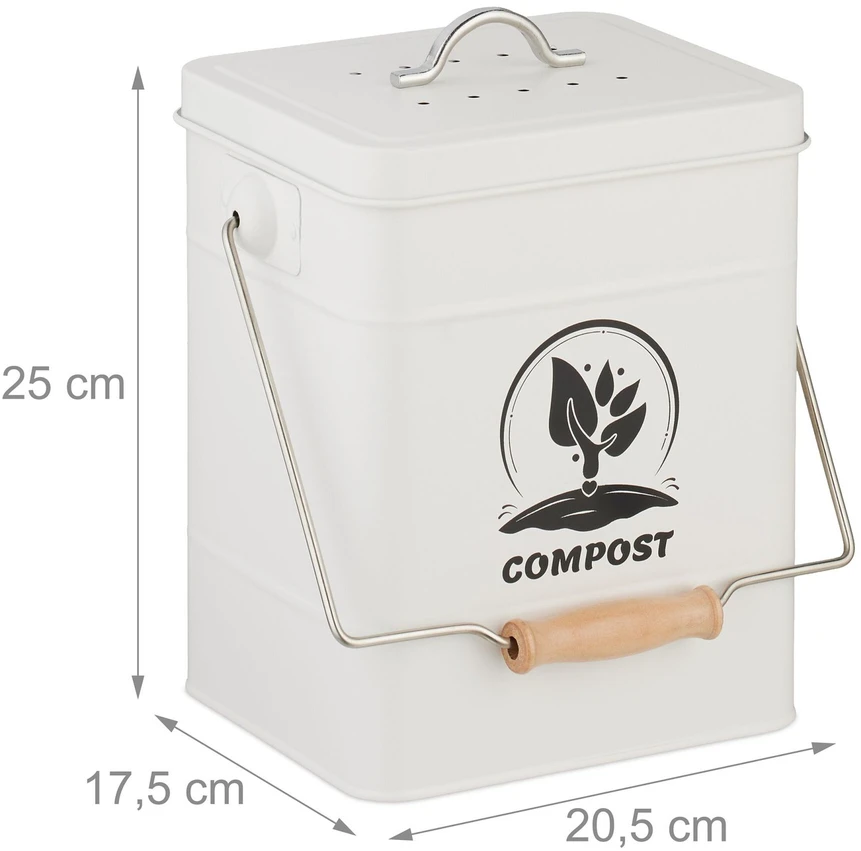 Relaxdays Komposto dėžė su kvapų filtru 6 litrai
