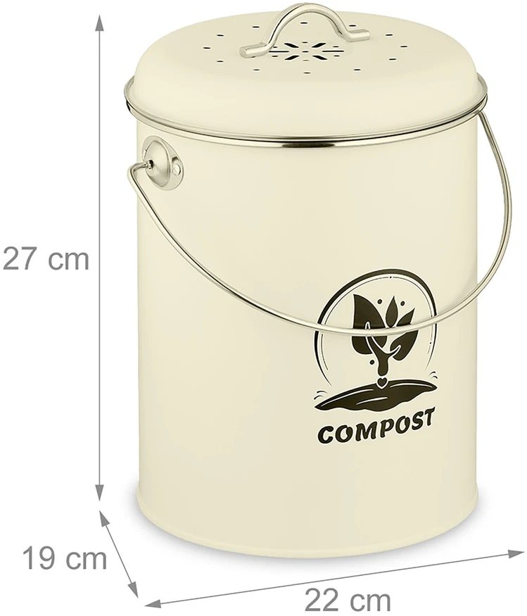 Relaxdays Komposto dėžė su kvapų filtru 5,5 litro