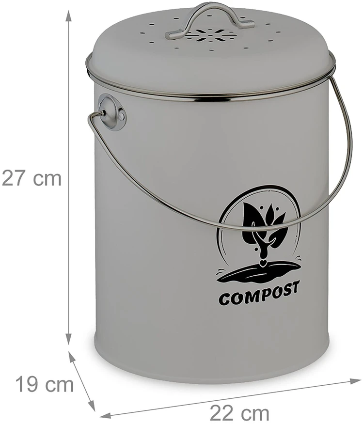 Relaxdays Komposto dėžė su kvapų filtru 5,5 litro