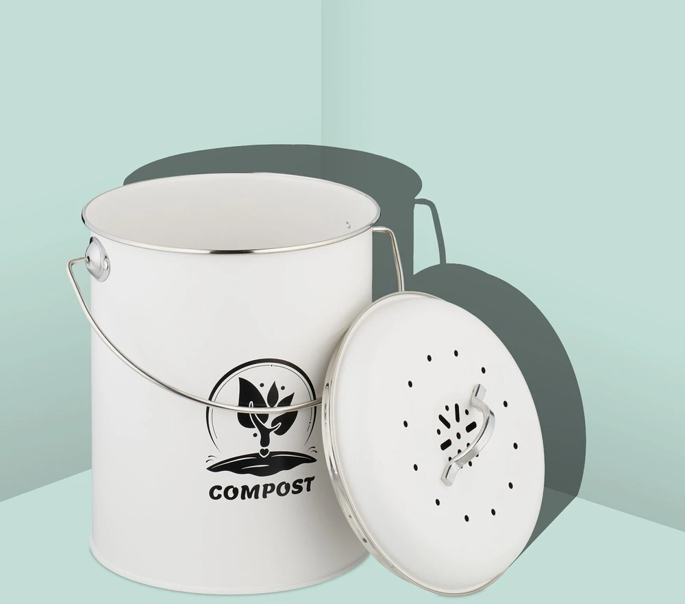 Relaxdays Komposto kibiras su kvapų filtru 5,5 litro