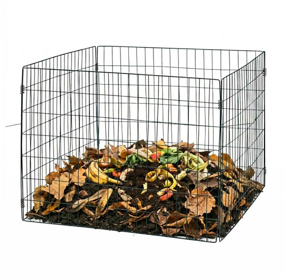 Relaxdays Komposto dėžė, metalinė 90x70x90 cm