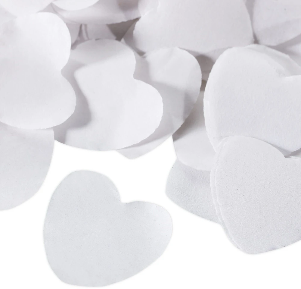 Relaxdays 12 vnt. vakarėlio konfeti patrankėlių „Baltas Hearts“ 40 cm