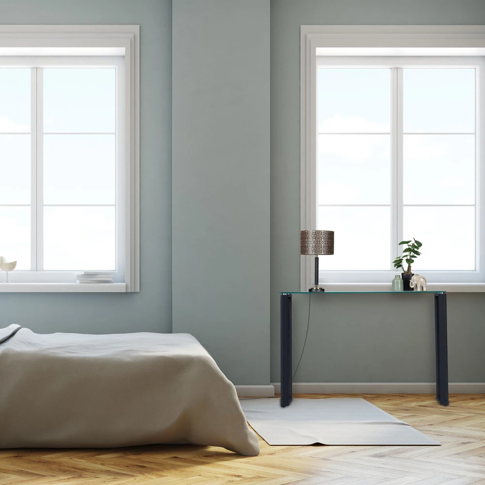 Relaxdays Konsolinis staliukas su stikliniu stalviršiu